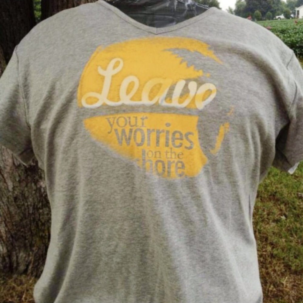 Leave Your Worries on the Shore Plus Size Tshirt